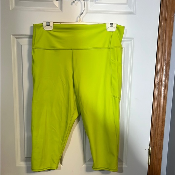 Bright Yellow Athletic Leggings - Picture 1 of 4